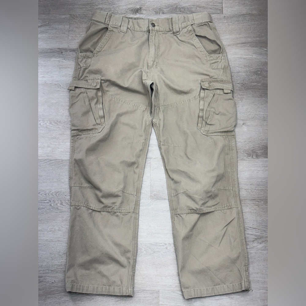 Men's Guide Gear Khaki Cargo Pants size 38x32 100% cotton